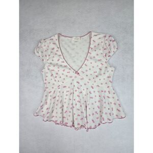La Peche Floral Print Top
